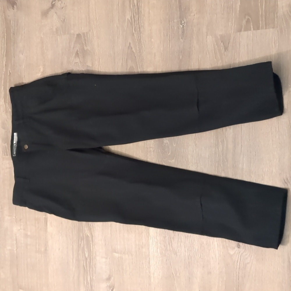Carhartt relaxed fit black rugged flex canvas double front pants size 14